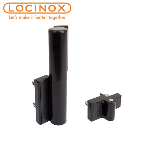 Locinox - Tiger-9005 - 180° - Compact Hydraulic Gate Closer and Hinge - Black -  Up to 165lbs - UHS Hardware