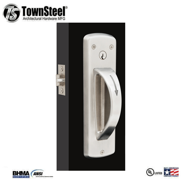 TownSteel - CRX-A - 5-Point Ligature Resistant Cylindrical Lock - Classroom - Left Handed - Stainless Steel - Grade 1 - UHS Hardware