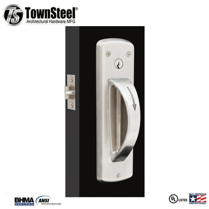 TownSteel - CRX-A - 5-Point Ligature Resistant Cylindrical Lock - Classroom - Left Handed - Stainless Steel - Grade 1 - UHS Hardware