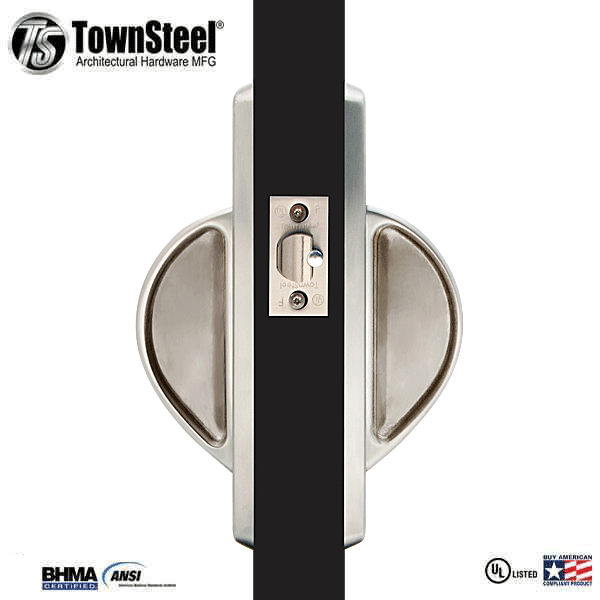 TownSteel - CRX-A - 5-Point Ligature Resistant Cylindrical Lock - Classroom - Left Handed - Stainless Steel - Grade 1 - UHS Hardware