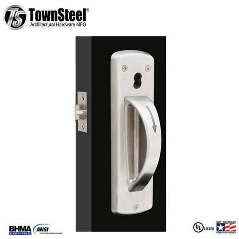 TownSteel - CRX-A - 5-Point Ligature Resistant Cylindrical Lock - Storeroom - SFIC Less - Stainless Steel - Grade 1 - UHS Hardware