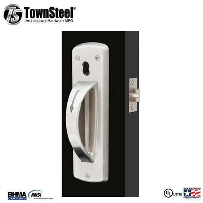 TownSteel - CRX-A - 5-Point Ligature Resistant Cylindrical Lock - Storeroom - SFIC Less - Stainless Steel - Grade 1 - UHS Hardware