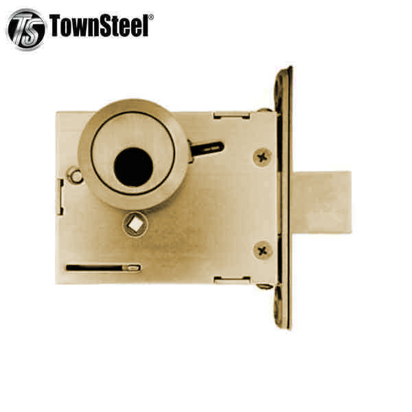 TownSteel - DBM17 - Commercial Mortise Deadbolt - Single Cylinder - IC Core (SFIC) - Right Handed - 2-3/4 " Backset - Polished Brass -  Grade 1 - UHS Hardware