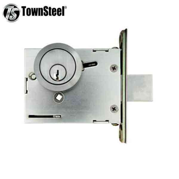 TownSteel - DBM17 - Commercial Mortise Deadbolt - Single  Cylinder  - 2-3/4 " Backset - Satin Chrome -  Grade 1 - UHS Hardware
