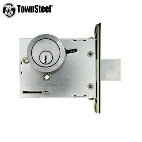 TownSteel - DBM17 - Commercial Mortise Deadbolt - Single  Cylinder  - 2-3/4 " Backset - Satin Chrome -  Grade 1 - UHS Hardware