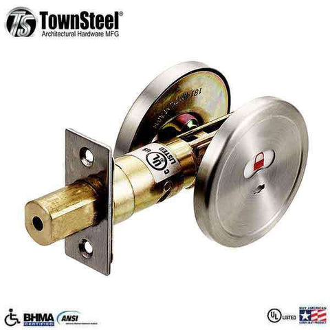 TownSteel - DBT-70 - Commercial Deadbolt - Indicator w/ Thumb Turn - Satin Chrome - Grade 2 - UHS Hardware