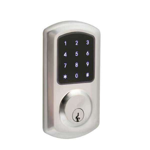 TownSteel - e-Smart 5000 - Electronic Push Button Deadbolt - Bluetooth - Key Override - Satin Chrome - Grade 2 - UHS Hardware