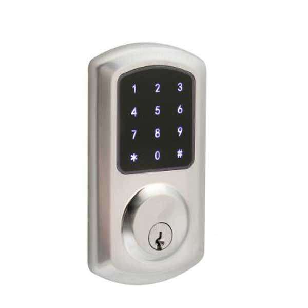 TownSteel - e-Smart 5000 - Electronic Push Button Deadbolt - WiFi - RFID - Key Override - Satin Chrome - Grade 2 - UHS Hardware