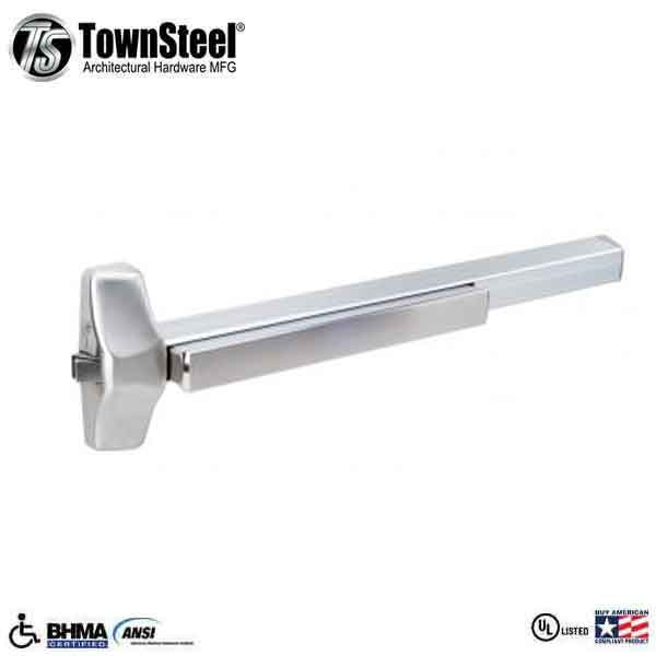 TownSteel - ED1100 - Rim Exit Device Push Bar - 36" -  Satin Stainless -  Grade 1 - UHS Hardware