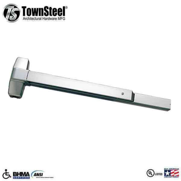 TownSteel - ED5500 - Panic Exit Device Push Bar - 36" -  Satin Stainless -  Grade 1 - UHS Hardware