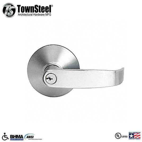 TownSteel - ED5500L  - Lever Trim - Rigid Lever - 2-3/4 " Backset - Satin Chrome - Grade 1 - UHS Hardware