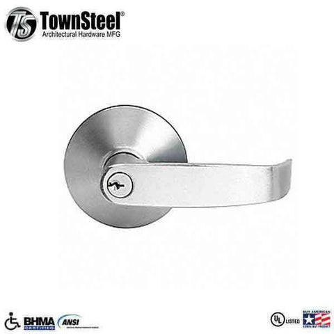 TownSteel - ED5500L  - Lever Trim - Rigid Lever - 2-3/4 " Backset - Satin Chrome - Grade 1 - UHS Hardware