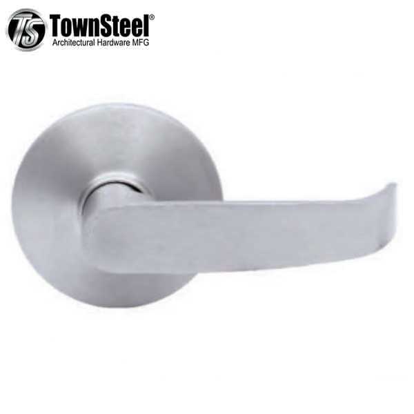 TownSteel - ED8900LQ - Sectional Lever Trim - Dummy -  LQ Curved Lever - Non-Handed - Compatible with Rim, SVR, LBR & 3 Point Push Bars - Satin Stainless - Grade 1 - UHS Hardware
