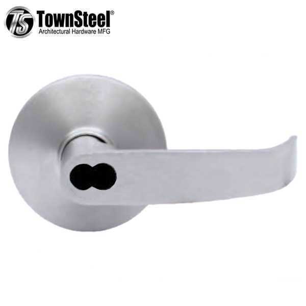 TownSteel - ED8900LQ - Sectional Lever Trim - Entrance - LQ Curved Lever - Non-Handed - Schlage SFIC Prepped - Compatible with Concealed V/R Exit Device - Satin Stainless - Grade 1 - UHS Hardware
