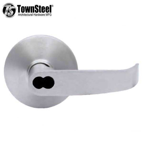 TownSteel - ED8900LQ - Sectional Lever Trim - Entrance - LQ Curved Lever - Non-Handed - Schlage SLFIC Prepped - Compatible with Rim, SVR, LBR & 3 Point Push Bars - Satin Stainless - Grade 1 - UHS Hardware