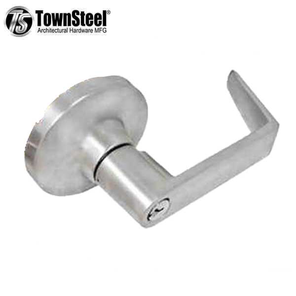 TownSteel - ED8900LS - Sectional Lever Trim - Entrance - LS Regal Lever - Non-Handed - 6-Pin Schlage Keyway  - Compatible with Mortise Exit Device - Satin Chrome - Grade 1 - UHS Hardware