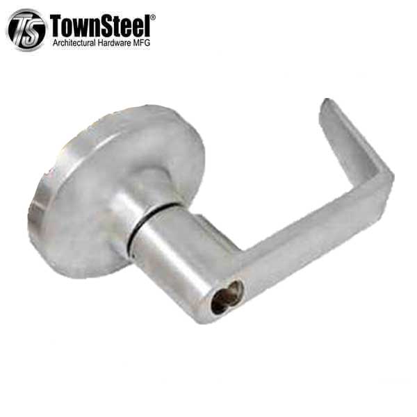 TownSteel - ED8900LS - Sectional Lever Trim - Entrance - LS Regal Lever - Non-Handed - Schlage SLFIC Prepped  - Compatible with Mortise Exit Device - Satin Chrome - Grade 1 - UHS Hardware