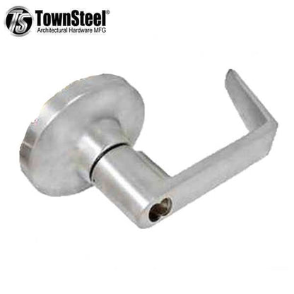 TownSteel - ED8900LS - Sectional Lever Trim - Entrance - LS Regal Lever - Non-Handed - Schlage SLFIC Prepped  - Compatible with Mortise Exit Device - Satin Chrome - Grade 1 - UHS Hardware