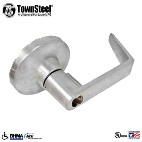 TownSteel - ED8900LS - Sectional Lever Trim - Storeroom - Nightlatch - LS Regal Lever - Non-Handed - Schlage SLFIC Prepped - Compatible with Concealed V/R Exit Device - Satin Chrome - Grade 1 - UHS Hardware