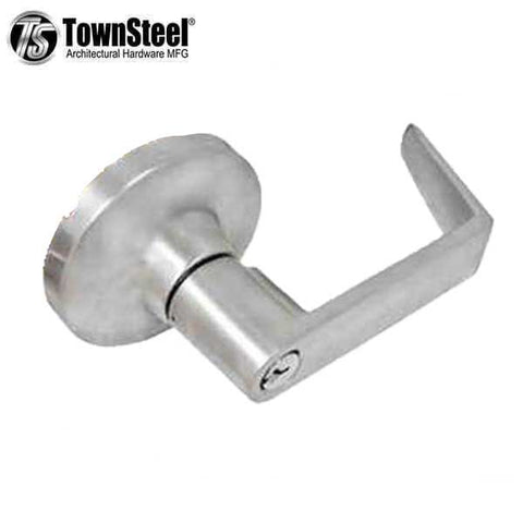 TownSteel - ED8900LS - Sectional Lever Trim - Storeroom - Nightlatch - LS Regal Lever - Non-Handed - 6-Pin Schlage Keyway - Compatible with Mortise Exit Device - Satin Chrome - Grade 1 - UHS Hardware