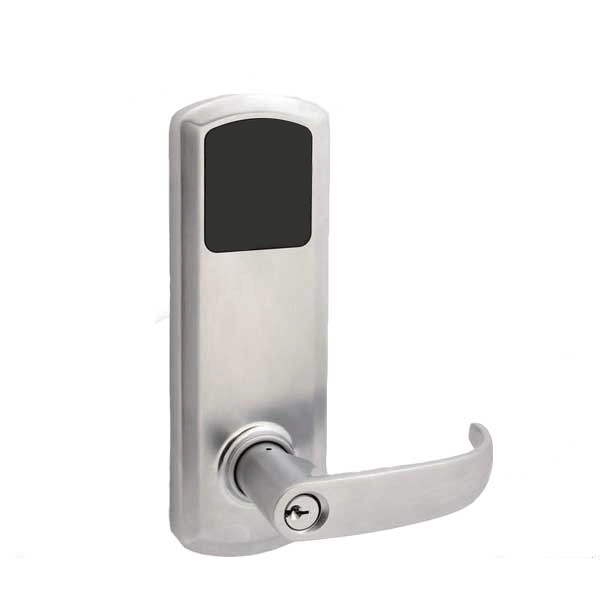TownSteel - E-Genius 4000 - Interconnected Electronic Touch Keypad Lock - Storeroom - RFID - 5 1/2" - Quest Lever - Left handed - Matte Black - Grade 1 - UHS Hardware