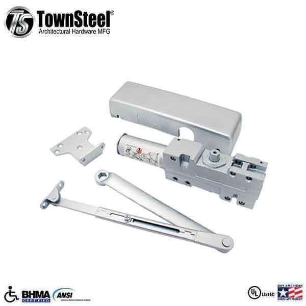 TownSteel - TDC40- Commercial Door Closer - Standard Arm -   Cast Iron w Aluminum Finish- Grade 1 - UHS Hardware