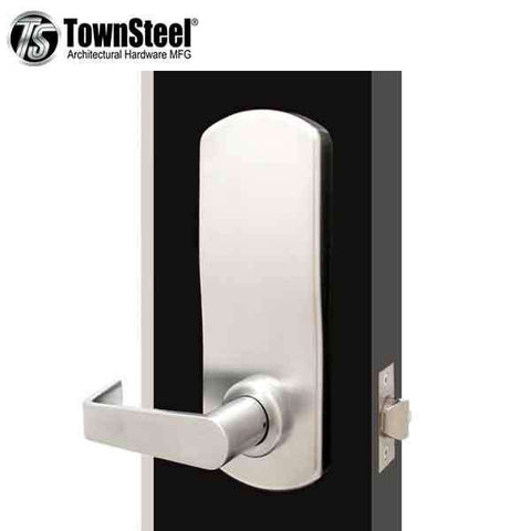 TownSteel - XCE2010S - Electronic Push Button Lever Lock - IC Core ( SFIC ) - Rigid Lever - Satin Chrome  - Grade 1 - UHS Hardware