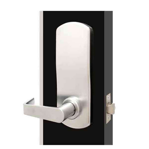 TownSteel - XCE2010S - Electronic Push Button Lever Lock - IC Core ( SFIC ) - Rigid Lever - Satin Chrome  - Grade 1 - UHS Hardware
