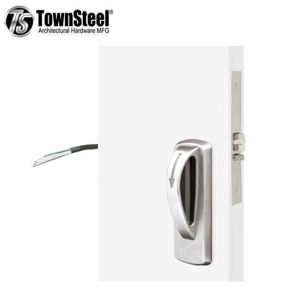 TownSteel - XMRX-A - 5-Point Ligature Resistant Electrified/Motorized Mortise Lock - Fail Safe - 12VDC - Fire Rated - Stainless Steel - Grade 1 - UHS Hardware