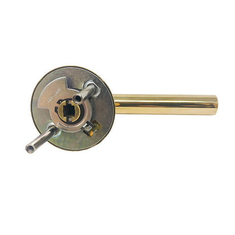 TownSteel - MSS - Sectional Trim Only - Curve Rose - Pelican Lever - 2-1/4" Door Thickness - Unlacquered Brass - Non-Handed
