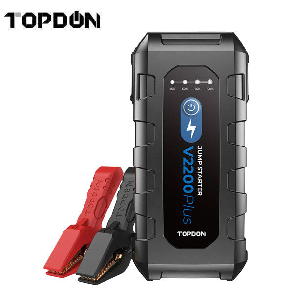 TOPDON - V2200PLUS - Portable Jump Starter and Battery Tester and Analyzer - 12V - Bluetooth