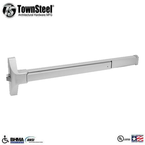 TownSteel - ED3700 - Narrow Stile Rim Exit Device - 36" -  Satin Stainless Steel -  Grade 1 - UHS Hardware