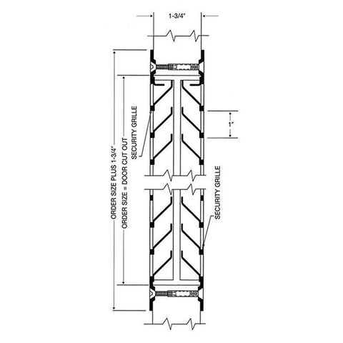 TELL - 1500AHR - 12"x 12" - Inverted "Y" Blades - Hurricane Rated Louvre - UHS Hardware