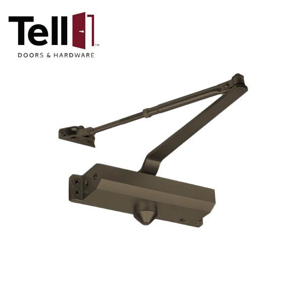 TELL - 12544 - Heavy Duty Commercial Door Closer - Fixed Spring Tension - Grade 3 - Size 4 - Backcheck - Parallel Arm Bracket - Optional Finish