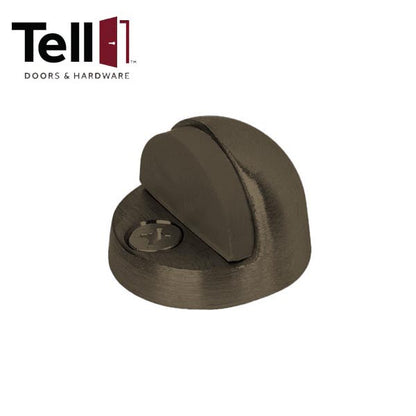 TELL - High Profile Floor Stop - Satin Chrome - 3/8" Base - Optional Finish