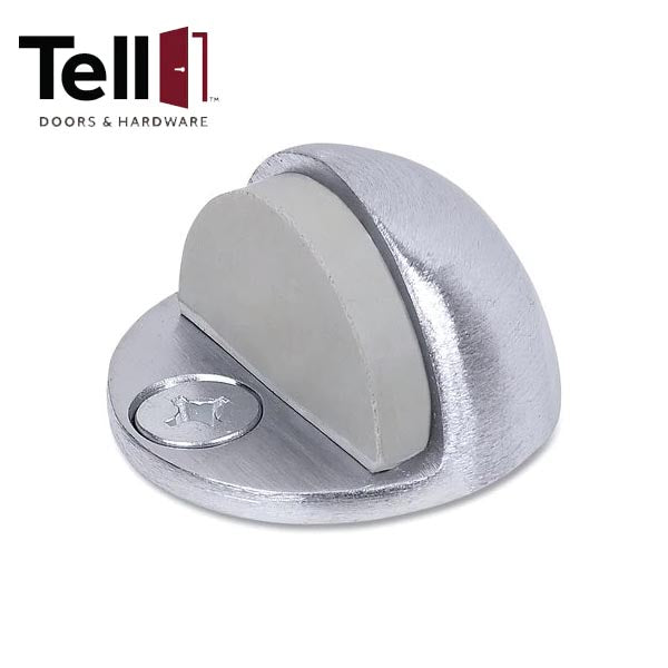 TELL - Low Profile Floor Stop - Satin Chrome - 1/8" Base - Optional Finish