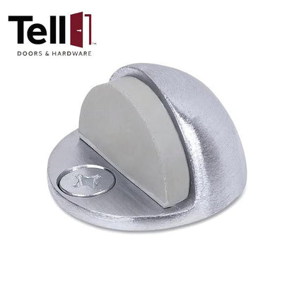 TELL - Low Profile Floor Stop - Satin Chrome - 1/8" Base - Optional Finish