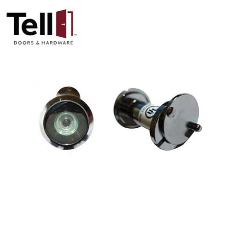 TELL - 190 Degree Door Viewer w/ Privacy Cover - 1-3/8” to 2-1/4”