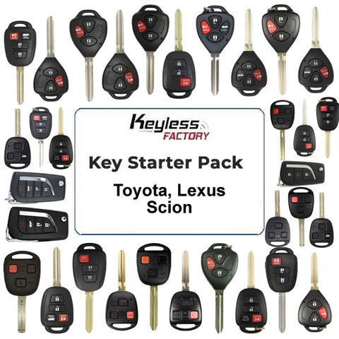 Remote Keys STARTER Pack / TOYOTA - LEXUS - SCION / Flip Keys, Remote Head Keys - 32 Pieces (AFTERMARKET) - UHS Hardware