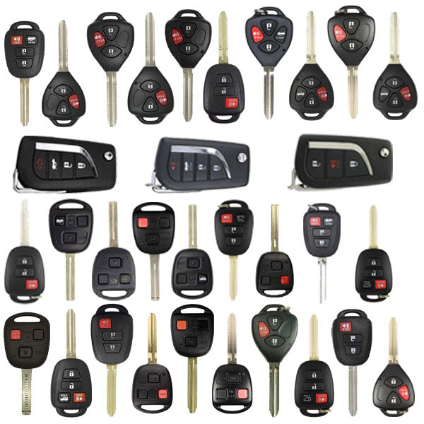 Remote Keys STARTER Pack / TOYOTA - LEXUS - SCION / Flip Keys, Remote Head Keys - 32 Pieces (AFTERMARKET) - UHS Hardware