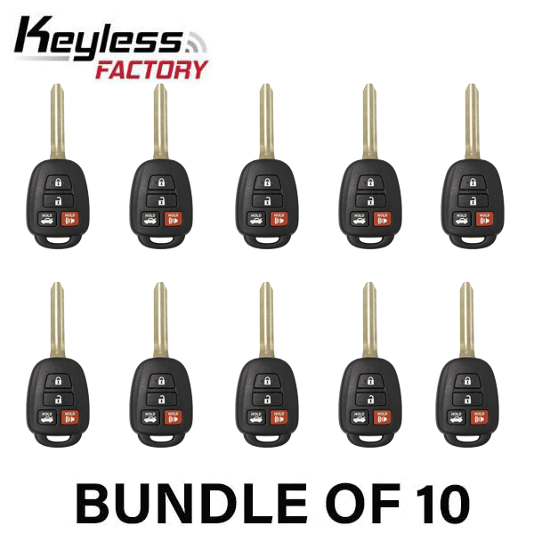 2014-2018 Toyota Camry / 4-Button Remote Head Key / HYQ12BDM (H Chip) (AFTERMARKET) (BUNDLE OF 10) - UHS Hardware