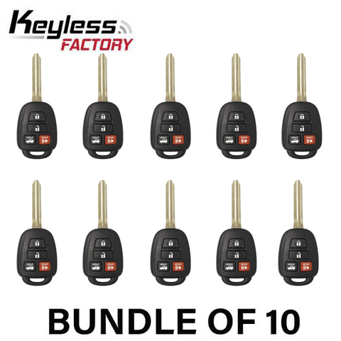 2014-2018 Toyota Camry / 4-Button Remote Head Key / HYQ12BDM (H Chip) (AFTERMARKET) (BUNDLE OF 10) - UHS Hardware