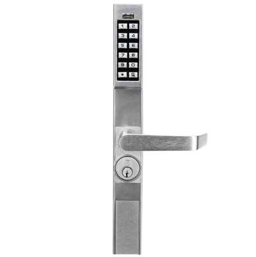Trilogy DL1200 Narrow Stile Keypad Lever Lock / Satin Chrome 26D (Alarm Lock) - UHS Hardware
