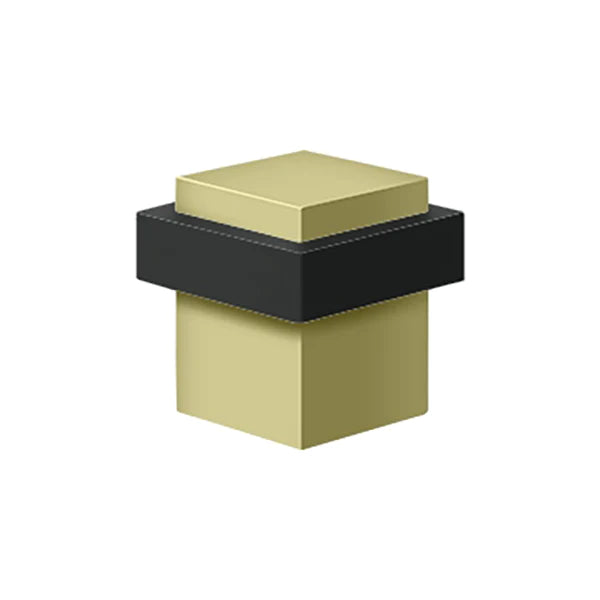 Deltana - Square Universal Floor Bumper 1-3/8" - Solid Brass - Optional Finish