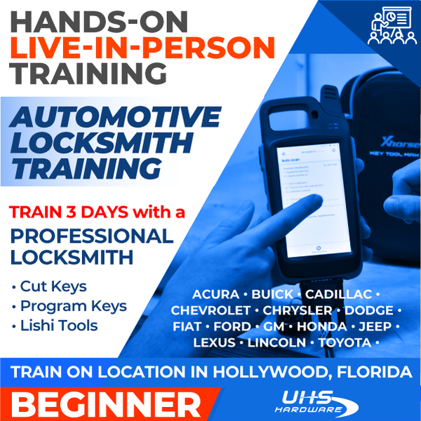 Beginner Automotive Locksmith Training - Hands-On In-Person Training - 3 Days  (Mon thru Fri) - By Appt