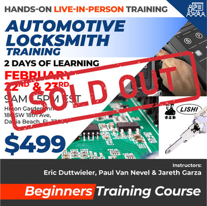 Hands-On Live In-Person Training - Beginners Automotive Training - Introduction to Car Key Origination Methods and Techniques - Full 2 Day Course (Feb 22nd and 23rd, 9AM to 5PM EST - Hollywood, Florida)