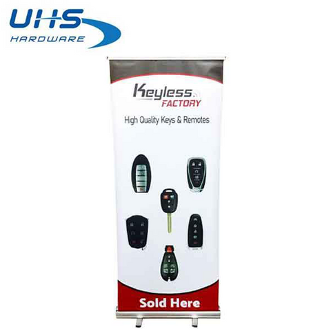 Promotional Roll Up / Retractable Banner - KeylessFactory - UHS Hardware
