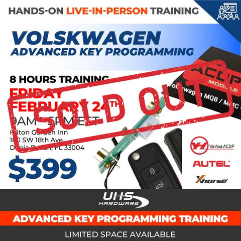 Hands-On Live In-Person Training - BMW & VW  Advanced Key Programming  - 2 Day Course - Optional Single Day (Feb 24th and 25th, 9AM to 5PM EST - Hollywood, Florida)