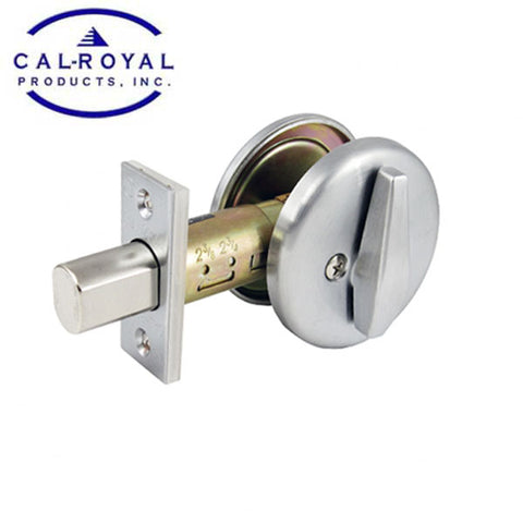 Cal-Royal - ULID365 - T300 Series - One Sided Deadbolt with External Plate - Satin Chrome - Heavy Duty - Grade 2 - UHS Hardware