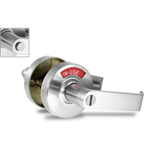 Vizilok - C5FS-R - ADA Door Lock w/ Indicator - Right Handed - 1-3/16" to 2" Door - Satin Chrome - UHS Hardware